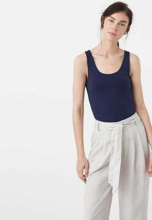 MANGO - Tank Top Navy