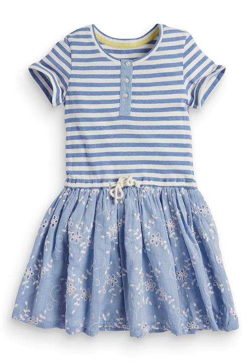 Next - Blue striped dress Blue and White