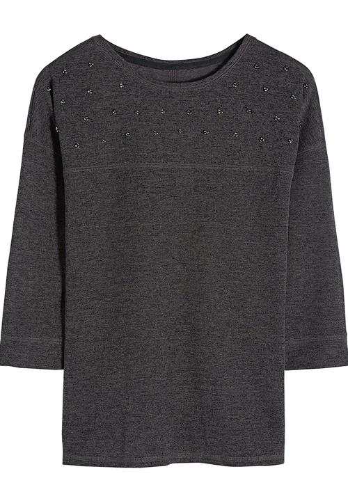 Next - Sparkle Top Dark Grey Dark Grey