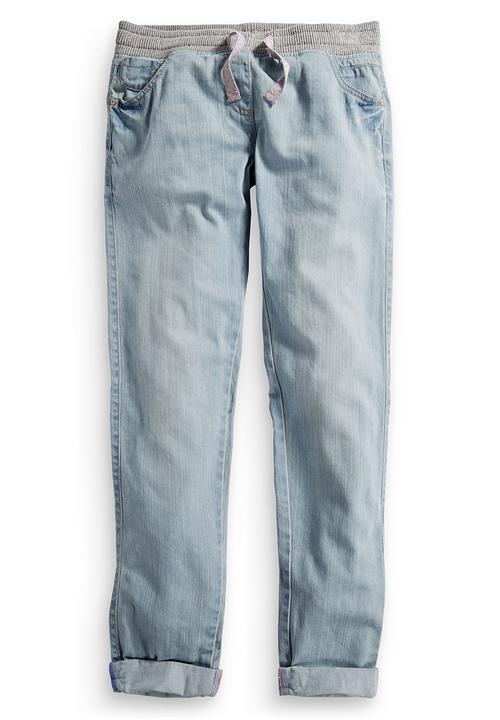 Next - Rib waist jogger jeans Pale Blue