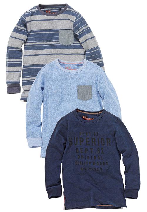 Next - 3-pack Long-sleeve T-shirts Blue