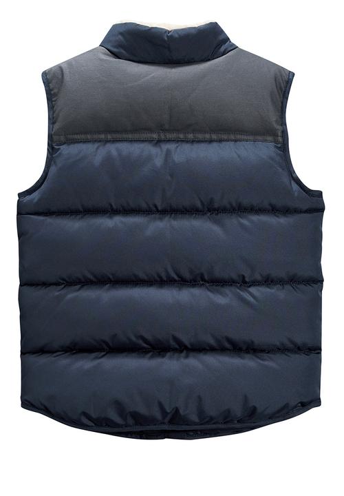 Next - Navy Gilet With Borg Lining Navy