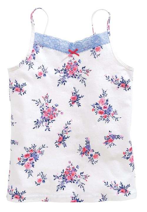 Next - Three Pack Floral Camis Mid Pink