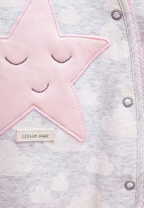 Next - Three Pack Star Sleepsuits Mid Pink