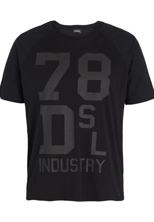 Diesel  - Joe Raglan T Shirt Black