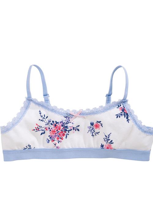 Next - Two Pack Floral Crop Tops Blue and White
