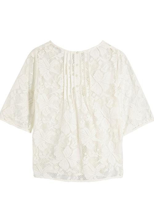 Next - Lace Pintuck Blouse Milk
