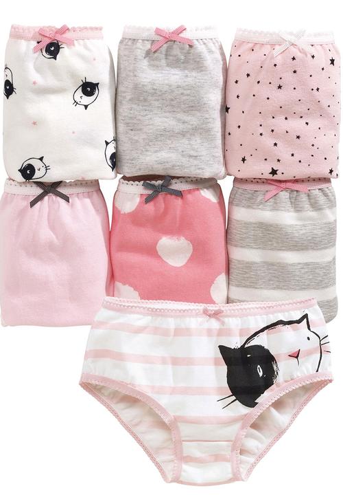 Next - Seven Pack Cat Briefs Mid Pink