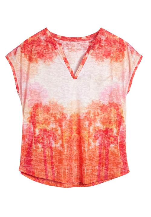 Next - Notch-neck Palm Print T-shirt Multi-colour