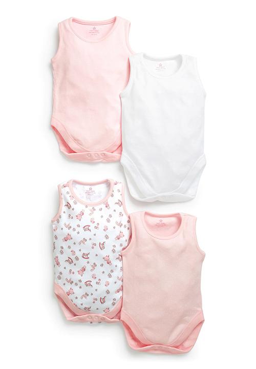 Next - Basic Girls Vest 4-Pack Multi-Colour