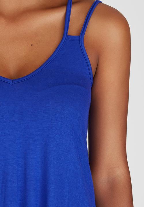 c(inch) - Double Strap Cami Cobalt