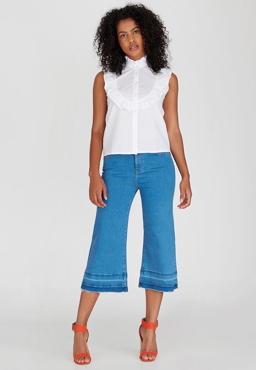 STYLE REPUBLIC - Frill Detail Shirt White