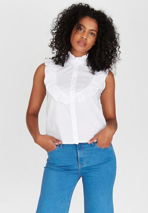 STYLE REPUBLIC - Frill Detail Shirt White