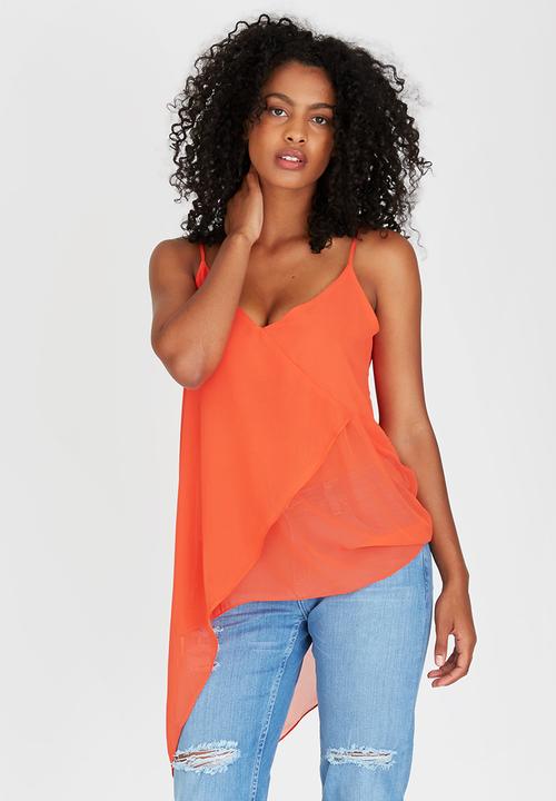 STYLE REPUBLIC - Asymmetrical Cami Orange
