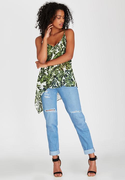 STYLE REPUBLIC - Asymmetrical Cami Green