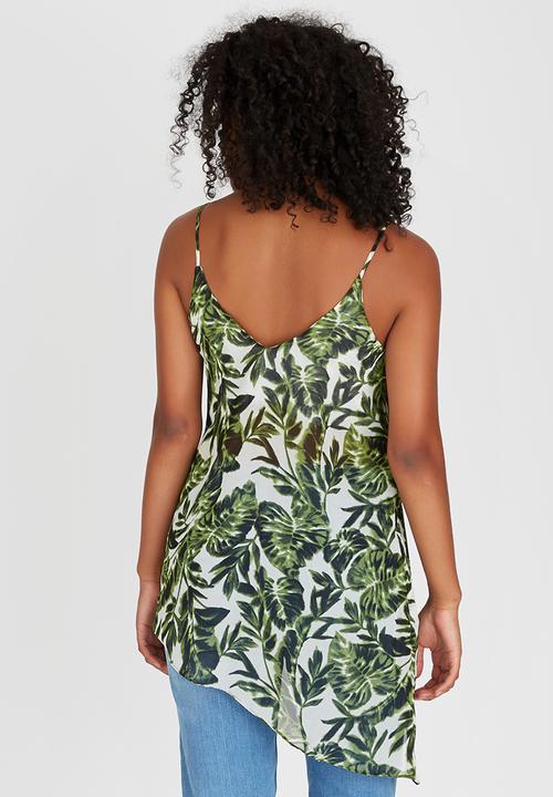 STYLE REPUBLIC - Asymmetrical Cami Green