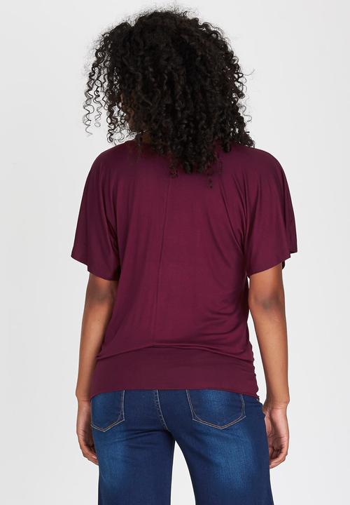 STYLE REPUBLIC - Batwing T-shirt Dark Purple