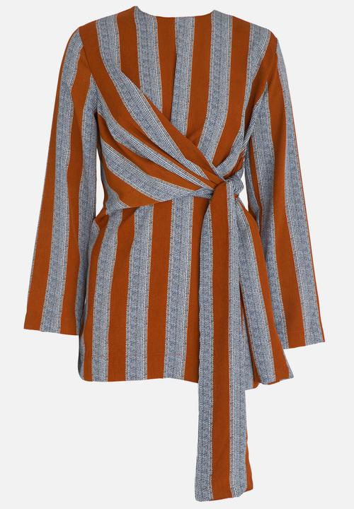 STYLE REPUBLIC - Self-tie Blouse Multi-colour