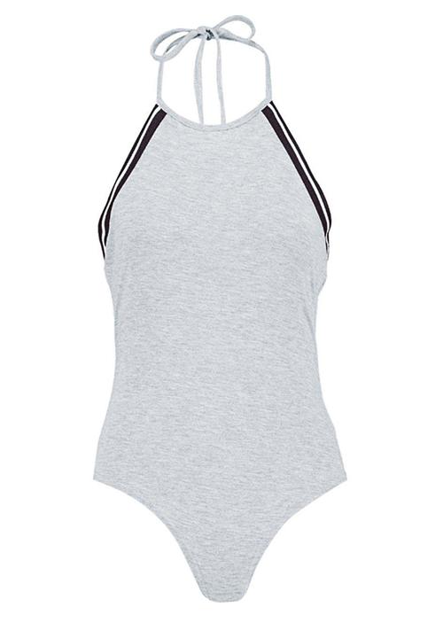 BoohooDNU - Halter Bodysuit  Grey