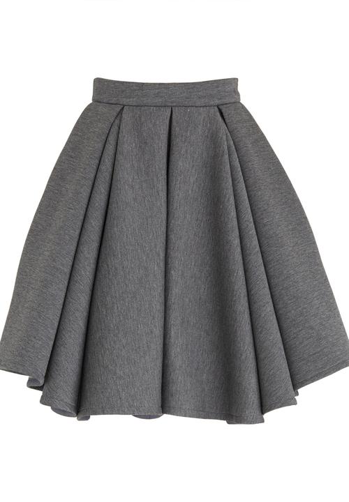 DAVID by David Tlale - Babydoll Skirt Grey Melange