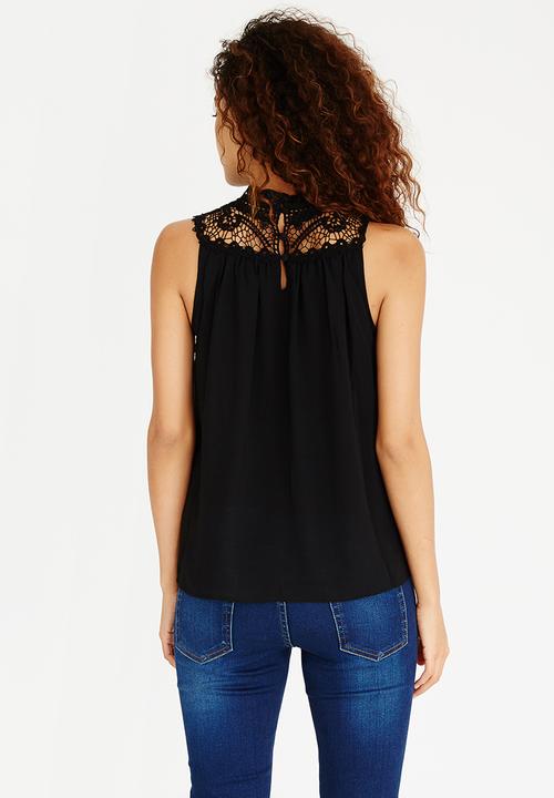 ONLY - Cat High Neck Sleeveless Blouse Black