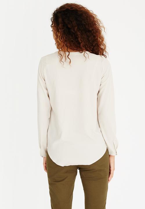 ONLY - Abby Long Sleeve Blouse Stone/Beige