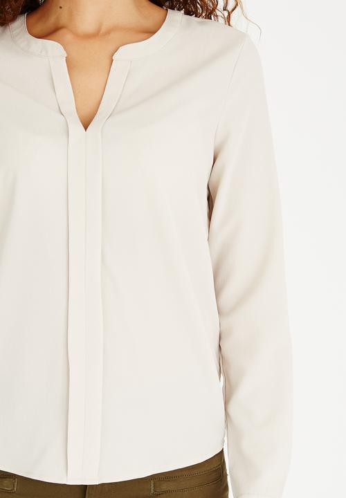 ONLY - Abby Long Sleeve Blouse Stone/Beige
