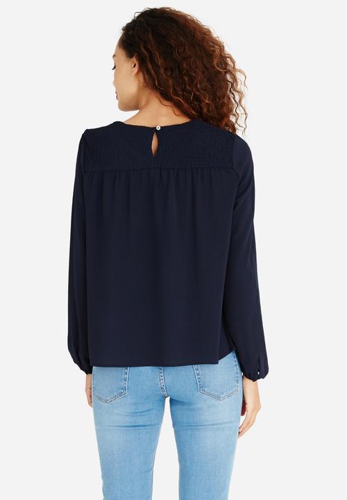 ONLY - Nova Lux Smock Blouse Navy