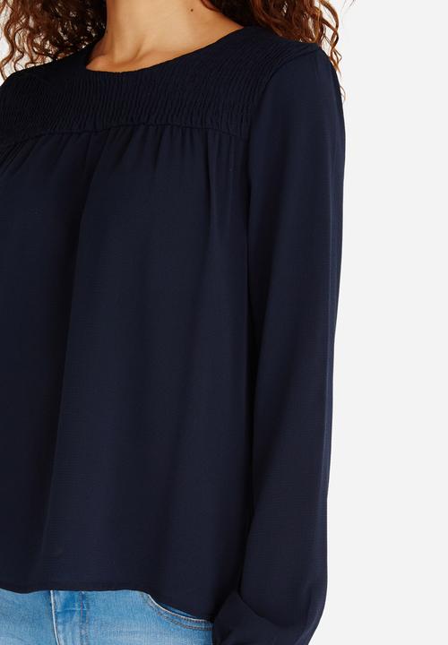 ONLY - Nova Lux Smock Blouse Navy