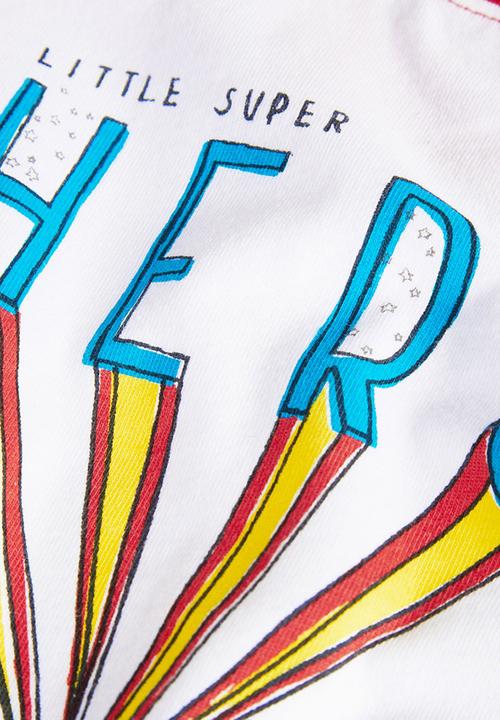 Next - Superhero T-shirt Multi-colour  Pale Grey
