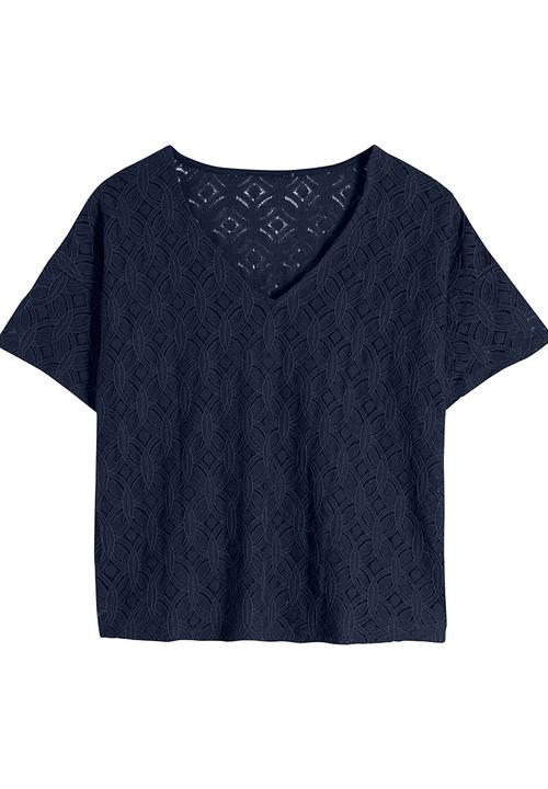 Next - Lace T-shirt Navy