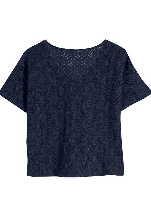 Next - Lace T-shirt Navy