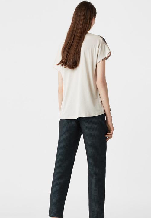 MANGO - Flowy T-shirt Beige