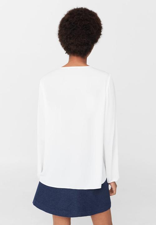 MANGO - Double Layer Blouse White