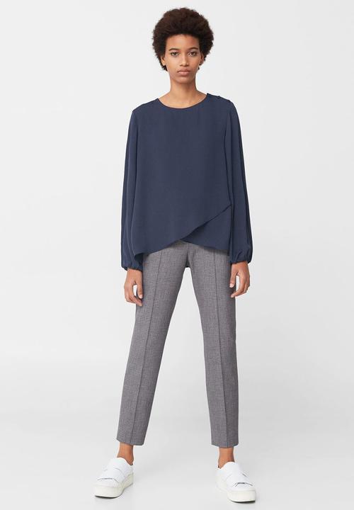 MANGO - Double Layer Blouse Navy