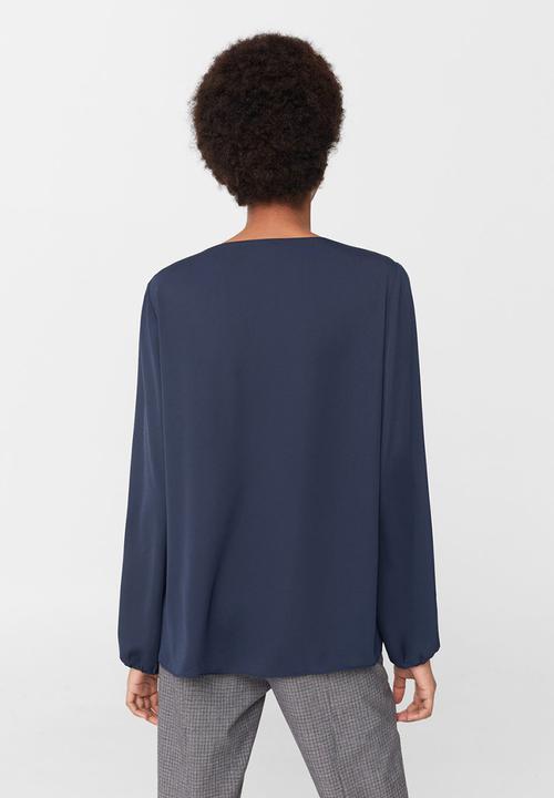MANGO - Double Layer Blouse Navy