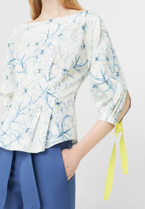 MANGO - Off-the-shoulder Blouse Off White