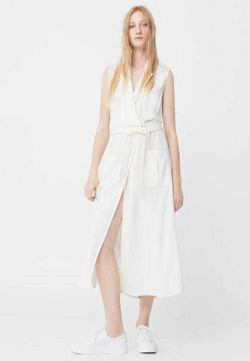 mango belt wrap dress