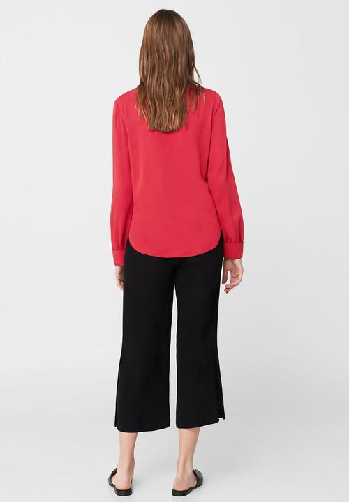 MANGO - Draped Blouse Red