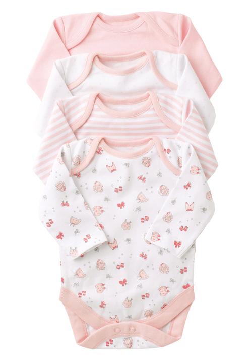Next - 4-pack Sleepsuits with Long Sleeves Multi-colour