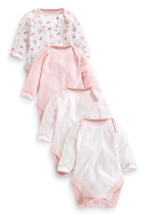 Next - 4-pack Sleepsuits with Long Sleeves Multi-colour