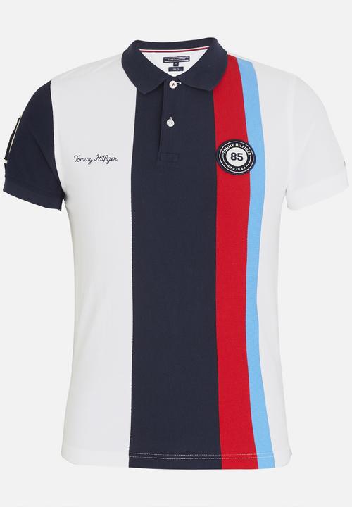 Tommy Hilfiger - Badge Polo Golfer Blue and White