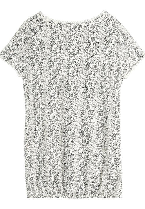 Next - Bubble-hem T-shirt Black/White Black and White