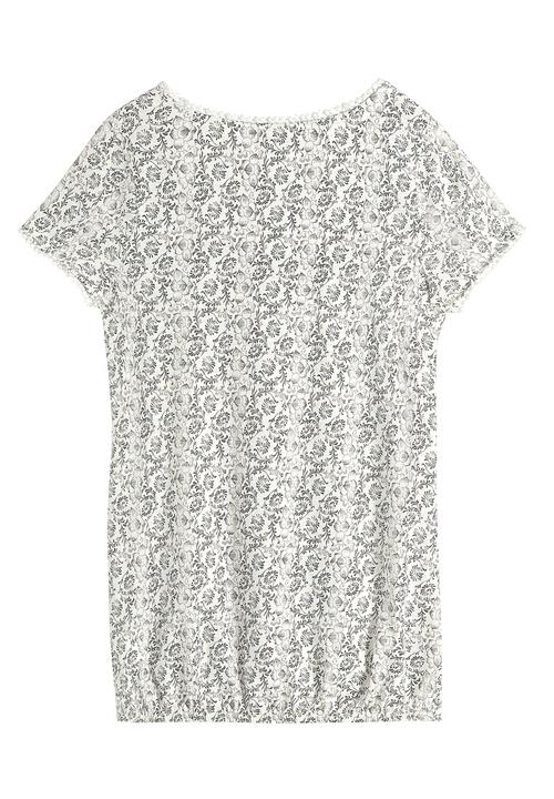 Next - Bubble Hem T-shirt Black/White Black and White