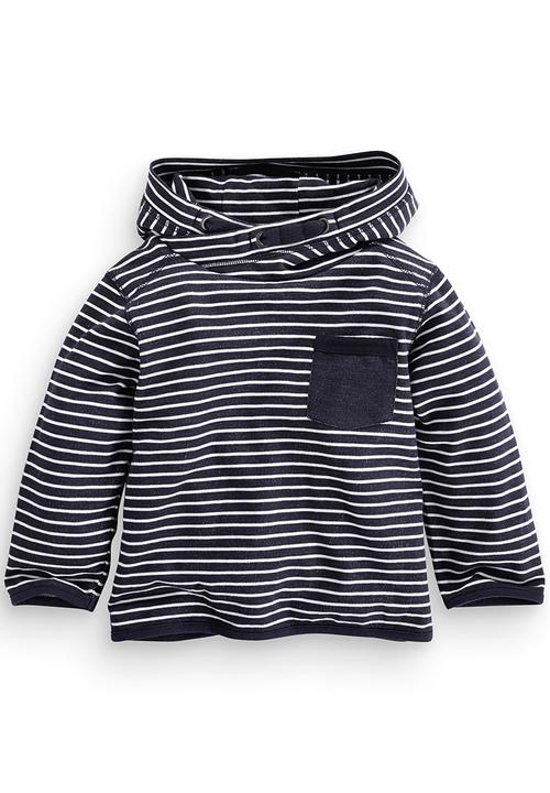 Next - Striped hoody Blue and White