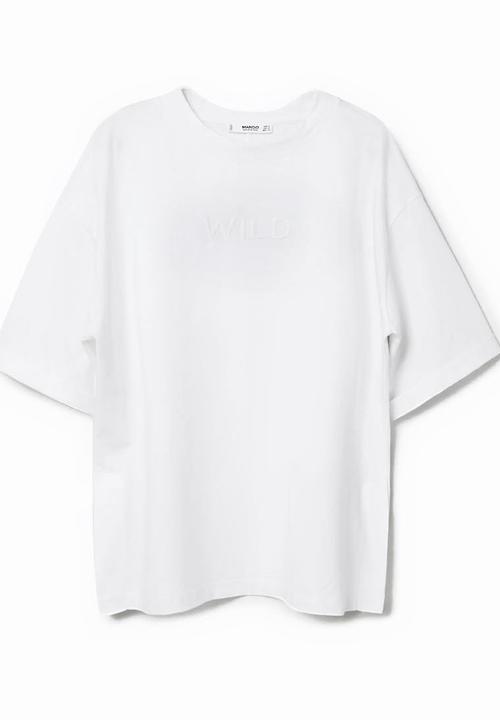 MANGO - Embroidery Detail T-Shirt White