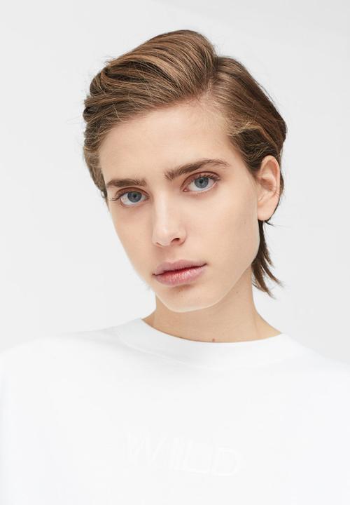 MANGO - Embroidery Detail T-Shirt White