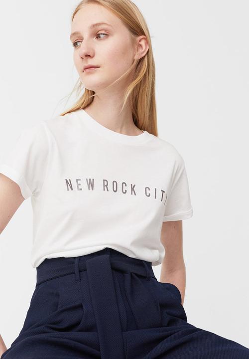 MANGO - Short Sleeve Tee White