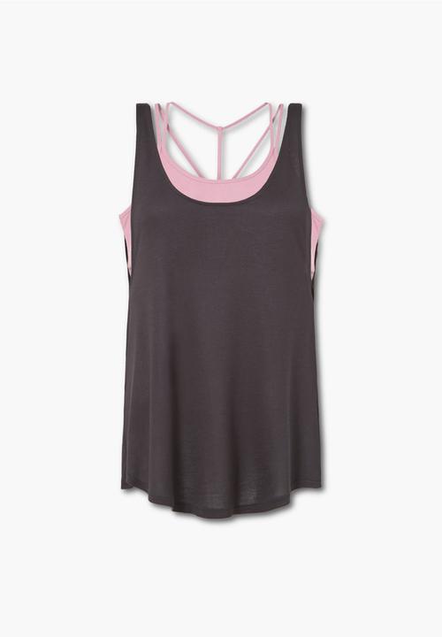 MANGO - Incorporated Bra Tank Grey