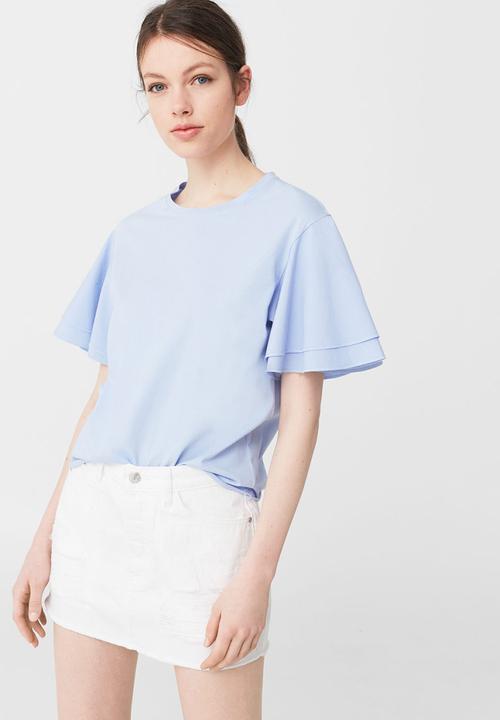 MANGO - Vicky Denim Skirt White